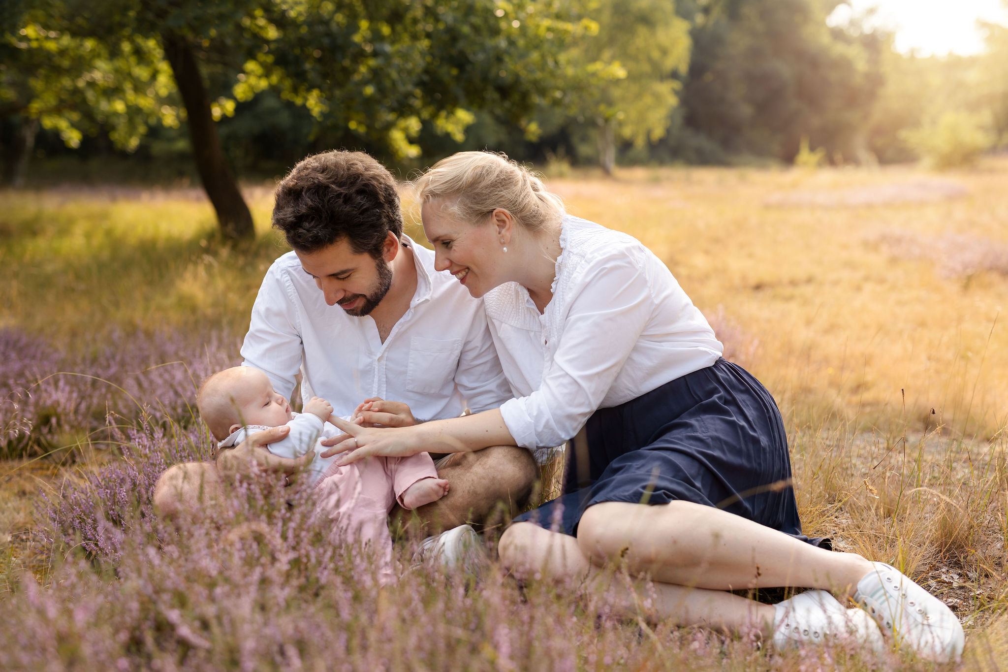 Familie in der Heide in den Boberger Dünen - Minishooting in Hamburg